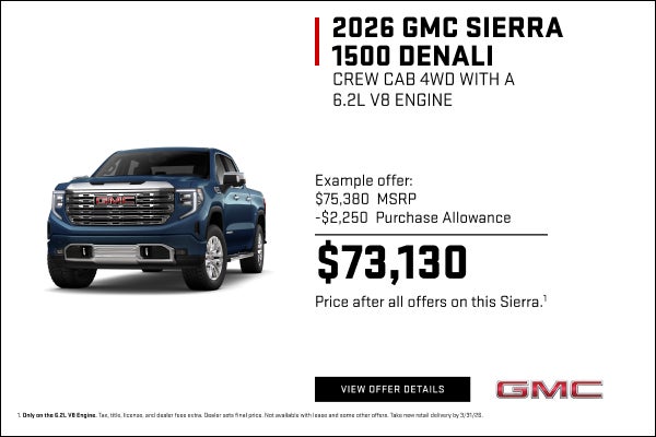 Example offer: 
$75,380 MSRP
$2,250 Purchase Allowance
$73,130 Price after all offers on this Sie...