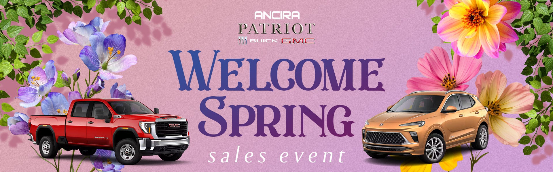 Ancira Auto Group promotional banner for spring.