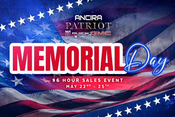 Promotional graphic for Ancira Memorial Day sales event