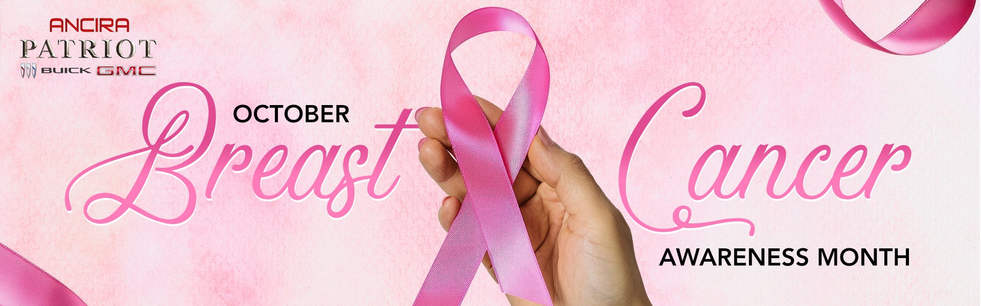 Pink Breast Cancer Awareness Month banner 